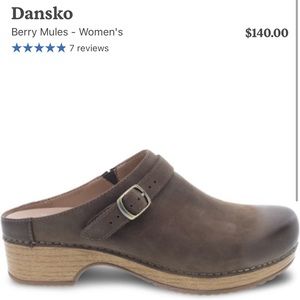 Dansko Berry Mules size 40 in Mushroom Burnished Nubuck